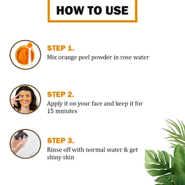 VEDAHARVEST Orange Peel Powder 120 gm For Pure Natural & Organic For Skin Lightening Face Pack, Vitamin C And Antioxidants Add Glow, Cruelty-Free & Vegan